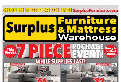Surplus Furniture & Mattress Warehouse (Brantford, Kitchener, St. Catharines) Flyer September 18 to October 1