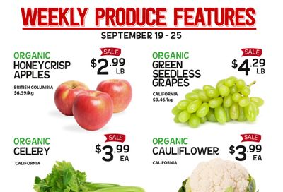 Pomme Natural Market Weekly Produce Flyer September 19 to 25