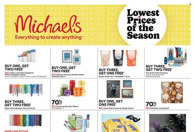 Michaels Weekly Ad Flyer Specials September 15 to September 24, 2023