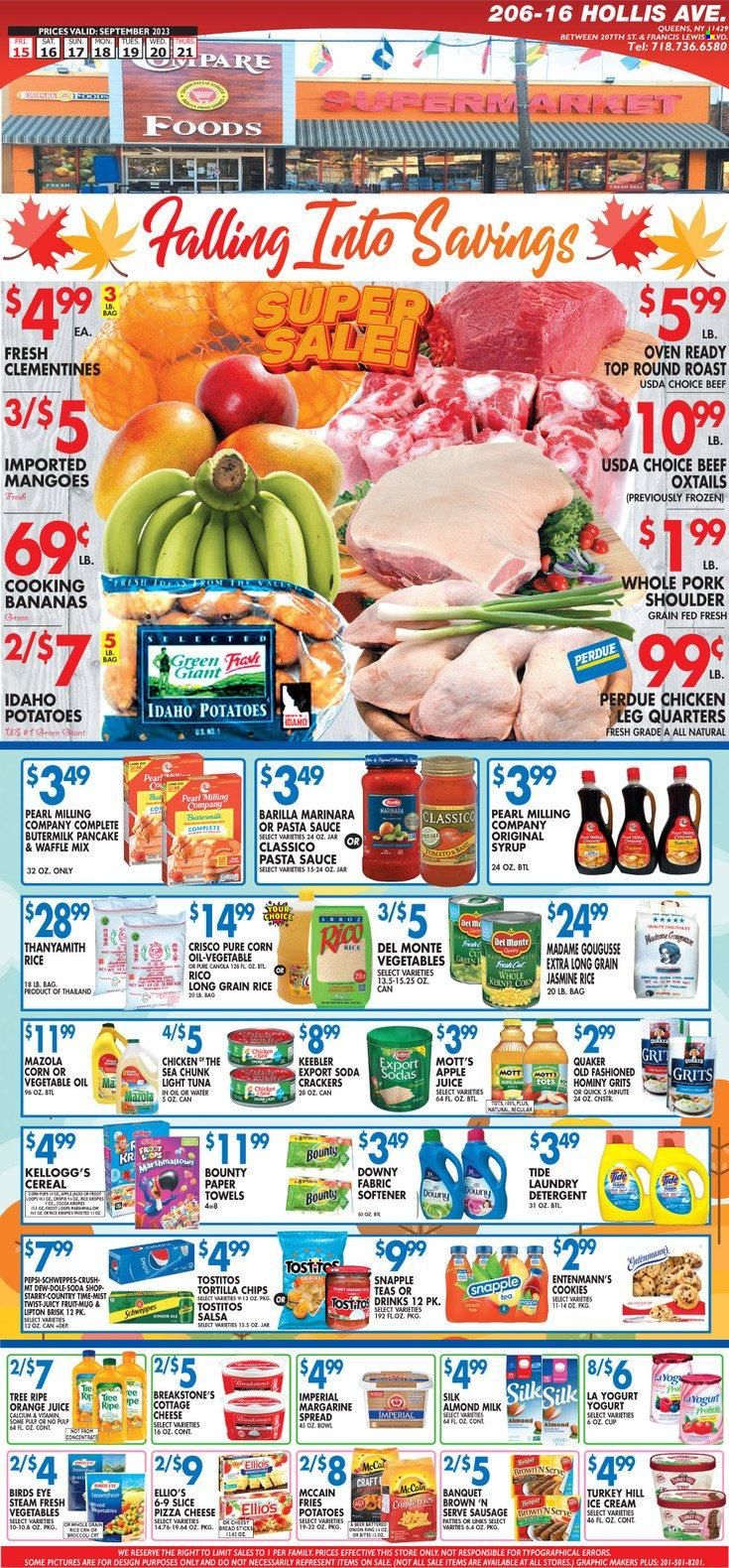 Compare Foods (NY) Weekly Ad Flyer Specials September 15 to September 21, 2023