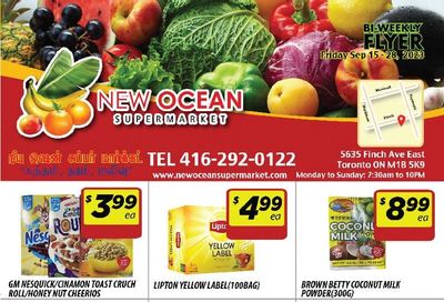 New Ocean Supermarket Flyer September 15 to 28