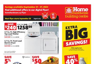 Home Hardware Building Centre (ON) Flyer September 21 to 27