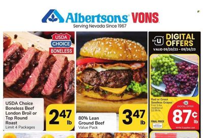 Vons (NV) Weekly Ad Flyer Specials September 20 to September 26, 2023