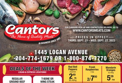 Cantor's Meats Flyer September 21 to 27