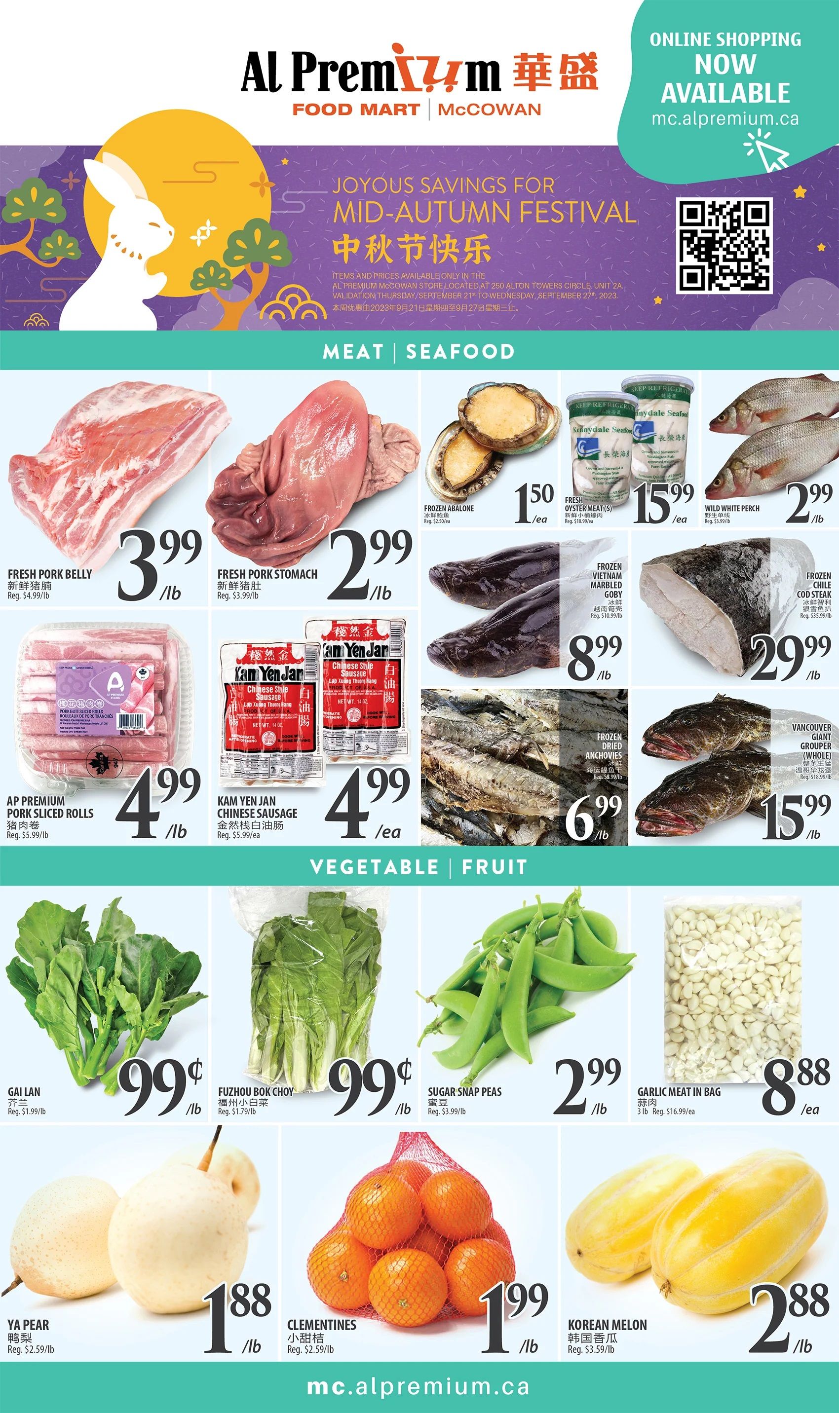 Al Premium Food Mart (McCowan) Flyer September 21 to 27