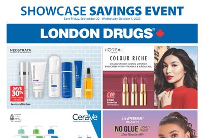London Drugs Showcase Savings Event Flyer September 22 to October 4