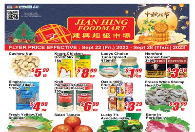 Jian Hing Foodmart (Scarborough) Flyer September 22 to 28
