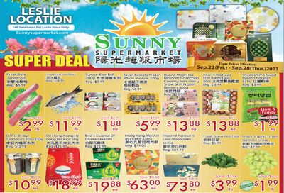 Sunny Supermarket (Leslie) Flyer September 22 to 28