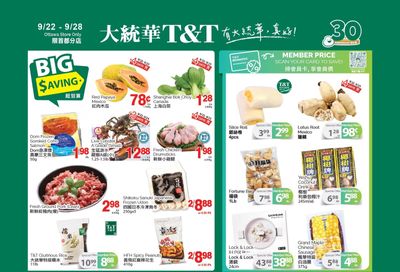 T&T Supermarket (Ottawa) Flyer September 22 to 28