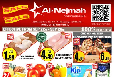 Alnejmah Fine Foods Inc. Flyer September 22 to 28