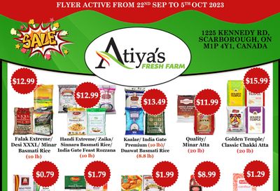 Atiya's Fresh Farm Flyer September 22 to October 5