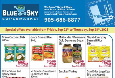 Blue Sky Supermarket (Pickering) Flyer September 22 to 28