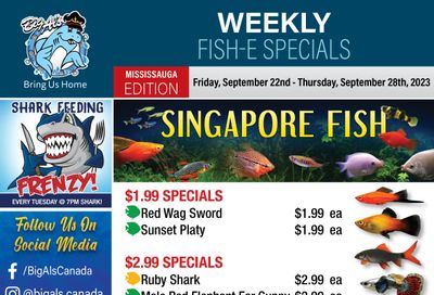 Big Al's (Mississauga) Weekly Specials September 22 to 28