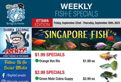 Big Al's (Ottawa East) Weekly Specials September 22 to 28