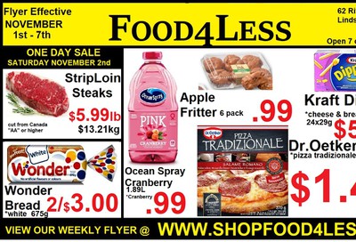 Food 4 Less Flyer November 1 to 7