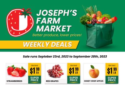 Joseph's Farm Market Flyer September 23 to 28