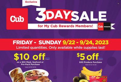 Cub Foods (MN) Weekly Ad Flyer Specials September 22 to September 24, 2023