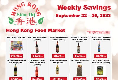 Hong Kong Food Market Flyer September 22 to 25
