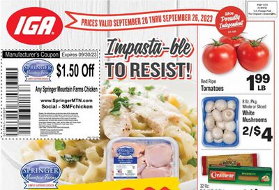 IGA (IN) Weekly Ad Flyer Specials September 20 to September 26, 2023