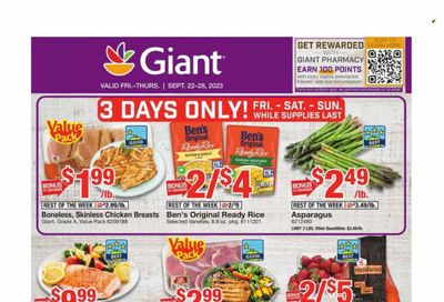 Giant Food (DE, MD, VA) Weekly Ad Flyer Specials September 22 to September 28, 2023