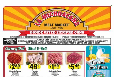 La Michoacana Meat Market (TX) Weekly Ad Flyer Specials September 20 to October 3, 2023
