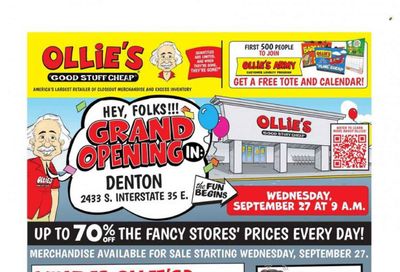 Ollie's Bargain Outlet Weekly Ad Flyer Specials September 27 to October 3, 2023