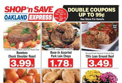 Shop ‘n Save Express (MD, PA, WV) Weekly Ad Flyer Specials September 21 to September 27, 2023