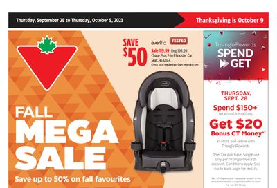 Canadian Tire (ON) Flyer September 28 to October 5