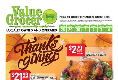 Value Grocer Flyer September 28 to October 4