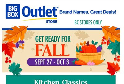Big Box Outlet Store Flyer September 27 to October 3