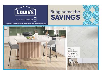 Lowe's (ON) Flyer September 28 to October 4