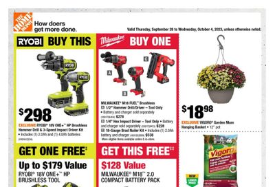 Home Depot (BC) Flyer September 28 to October 4