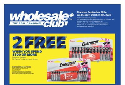 Real Canadian Wholesale Club Flyer September 28 to October 4