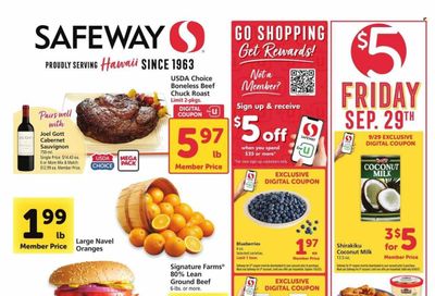 Safeway (HI) Weekly Ad Flyer Specials September 27 to October 3, 2023