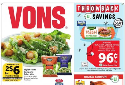 Vons (CA) Weekly Ad Flyer Specials September 27 to October 3, 2023