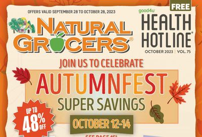 Natural Grocers Weekly Ad Flyer Specials September 28 to October 28, 2023