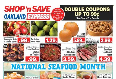 Shop ‘n Save Express (MD, PA, WV) Weekly Ad Flyer Specials September 28 to October 4, 2023