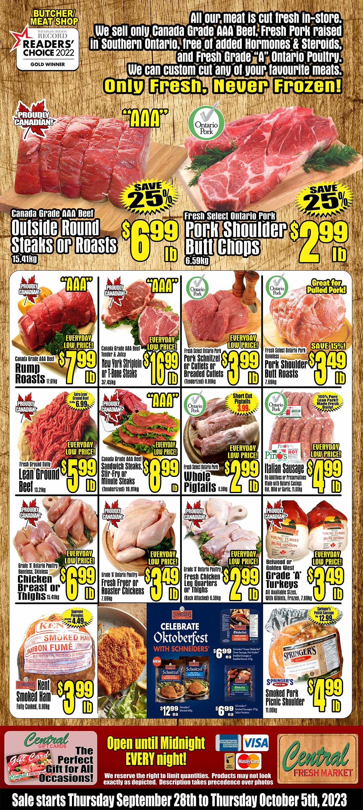 Central Fresh Market Flyer September 28 to October 5