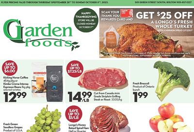 Garden Foods Flyer September 28 to October 8