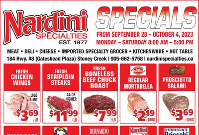 Nardini Specialties Flyer September 28 to October 4
