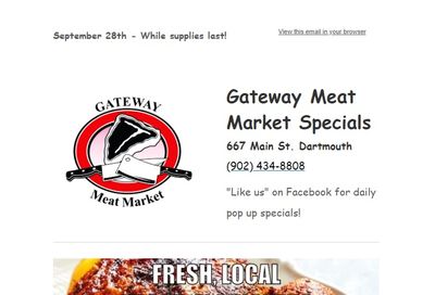 Gateway Meat Market Flyer September 28 to October 4