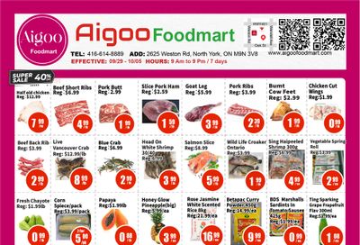 Aigoo Foodmart Flyer September 29 to October 5