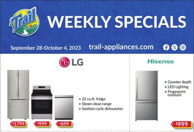 Trail Appliances (AB & SK) Flyer September 28 to October 4