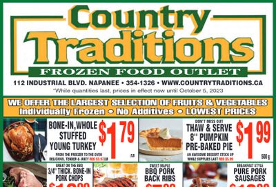 Country Traditions Flyer September 28 to October 5
