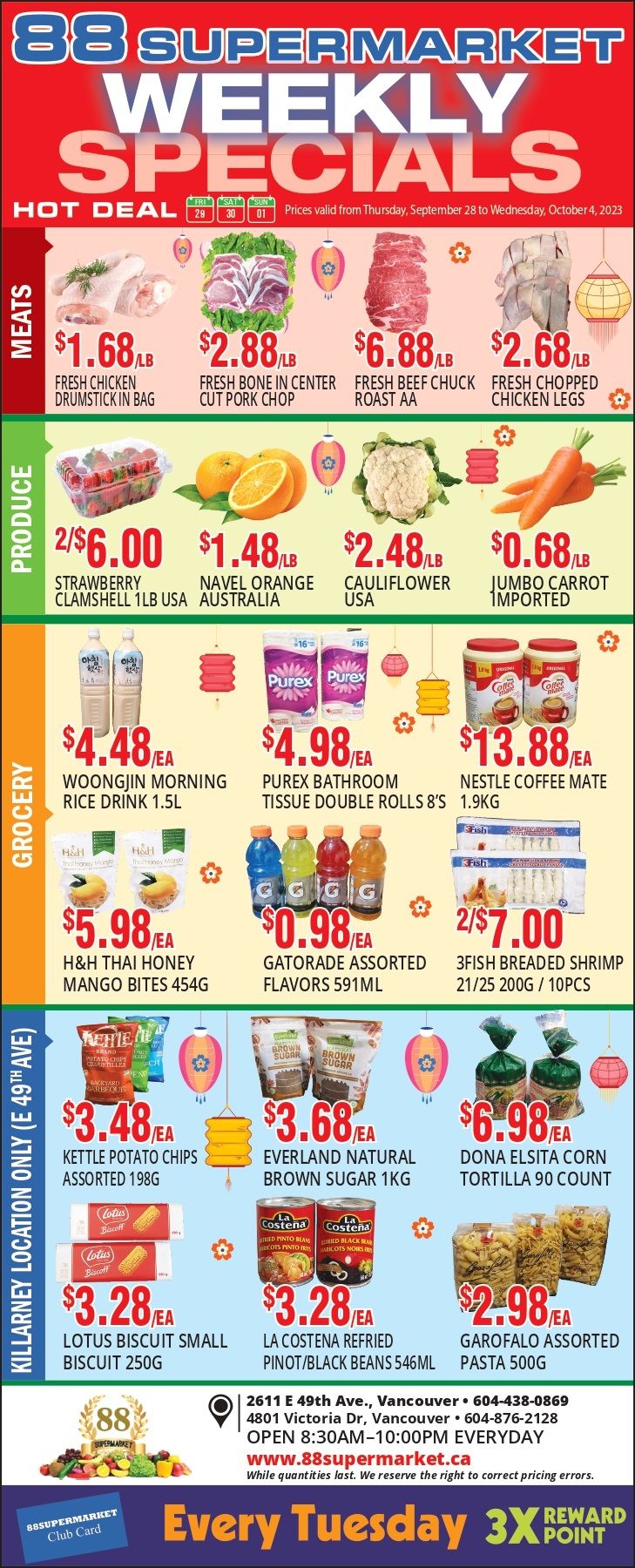 88 Supermarket Flyer September 28 to October 4