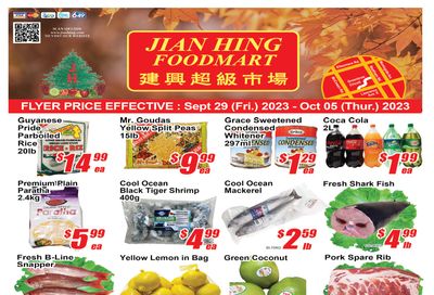 Jian Hing Foodmart (Scarborough) Flyer September 29 to October 5