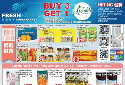 FreshLand Supermarket Flyer September 29 to October 5