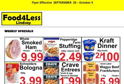 Food 4 Less (Lindsay) Flyer September 29 to October 5