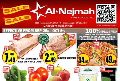 Alnejmah Fine Foods Inc. Flyer September 29 to October 5