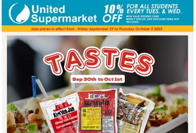 United Supermarket Flyer September 29 to October 5
